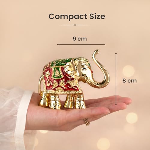 Image of Astrotalk Airavat Dhan-Vridhi Elephant Combo | Gold-Plated Elephant Statue for Good Luck, Wealth & Growth | Elegant Home Decor for Living Room & Office | Vastu Items for Housewarming Gift