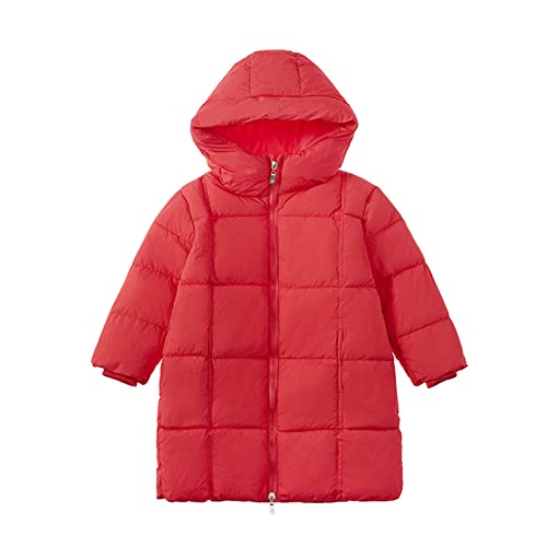 Kids Toddler Baby Girls Boys Winter Warm Thick Solid Cotton Long Sleeve Padded Jacket Coat Hooded Outwear
