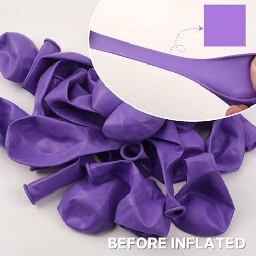 Image of PartyWoo Purple Balloons 100 pcs 5 Inch Purple Latex Balloons for Birthday Baby Shower Anniversary Engagement Wedding Princess Bachelorette Bridal Shower Butterfly Party Decorations Purple-Y15