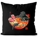 style3 Hot Ramen Noodle Kissen mit Füllung 40cm Baumwolle Japan Monster Nippon Tokio Tokyo