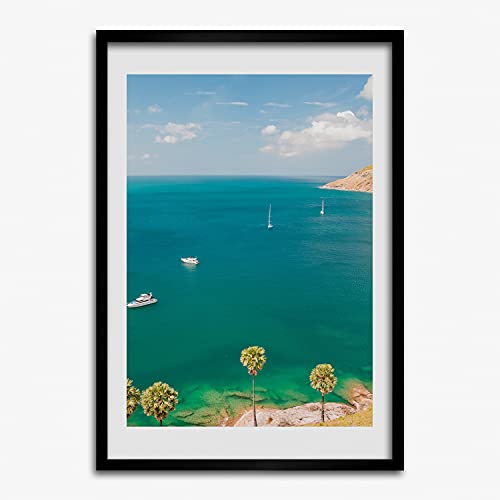 Cadre photo 50x70 cm évasion yachts de Thaïlande pour une ambiance marine moderne
