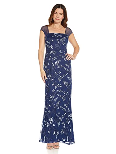 Image of Adrianna Papell Women's 3D Embroidery Mermaid Gown