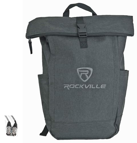 Audiosavings Bundle: (1) American DJ ADJ CAT6PRO150 Pro Series 150 Foot 24 AWG EtherCON CAT6 Cable Bundle with (1) Rockville RPAK Charcoal Stylish Durable Backpack Bag (2 Items)