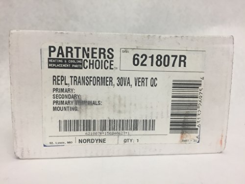 Nordyne, Inc. Parts 621807R Transformer 30Va Vert Qc
