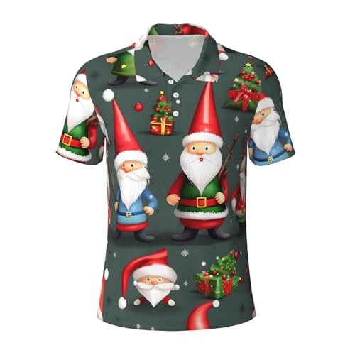 Polo homme nains de Noël anti-humidité t-shirt respirant
