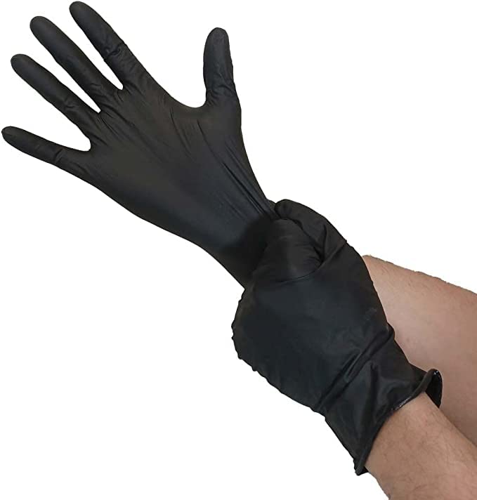 RZT GUANTES de NITRILO TEXTURIZADOS negros – Los guantes de nitrilo MÁS RESISTENTES del mercado – SIN LÁTEX 150 unidades (Talla XL)