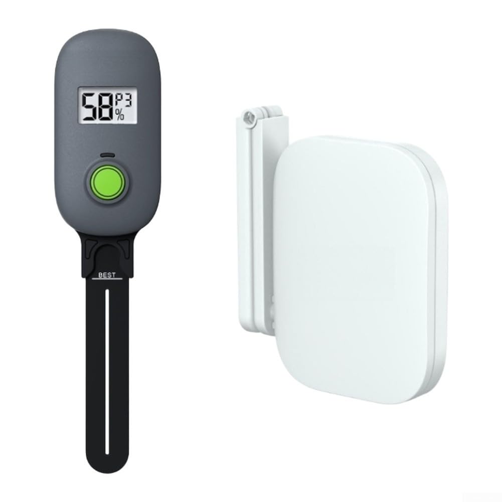 Sensore di umidità digitale per piante in vaso interno esterno | Connessione Wi-Fi, controllo app, soglia individuali, dati in tempo reale, colore bianco