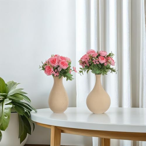 Vase en Bois Composite Minimaliste pour sublimer vos fleurs séchées sans eau - 8