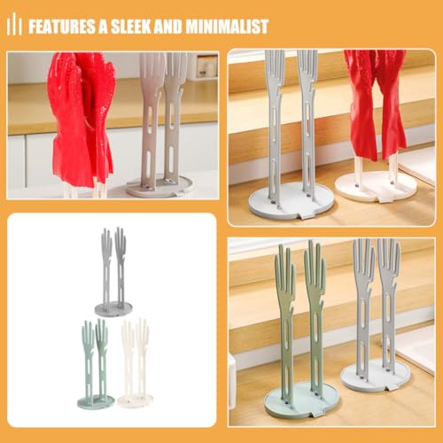 Soporte para guantes de limpieza multifuncional con base antigoteo para mantener encimeras secas 4