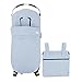 Set Universal Fußsack für Kinderwagen + Universal Kinderwagentaschen - Set Universal Fußsack für Buggy + Kinderwagen Organizer - Geruit - Handmade - Nenel (Hellblau)