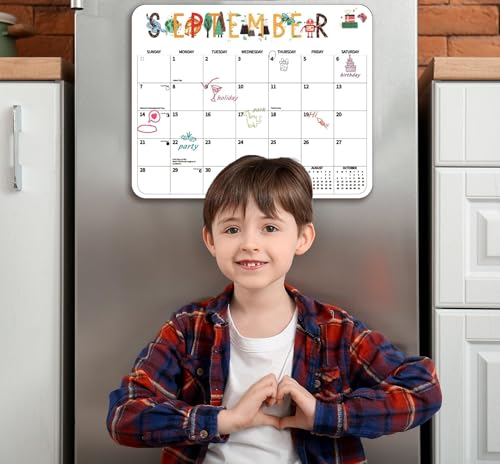 Calendário magnético 2025 para geladeira, calendário magnético mensal de parede de geladeira de jane