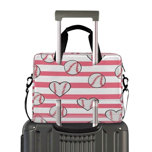 Bolso Maletín para Laptop con Diseño Rayas Corazón Rosa miniatura 4