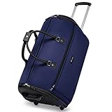 Modoker Rolling Garment Bags, Large Garment Duffle Bag with Wheels, 3 in 1 Garment Suit Luggage Bag for Women Men Business Travel Weekender, Blue