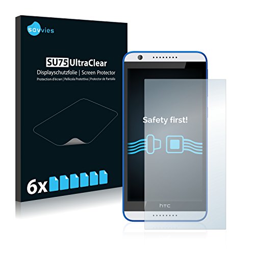 savvies Protection Ecran Compatible avec HTC Desire 820 (6 Pièces) - Film Protection Ultra Clair
