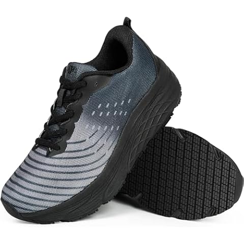 R CORD Non Slip Shoes for Women Work Chef Shoes Walking Slip Resistant Shoes Waterproof Food Service Shoes Black Size 7 Cover