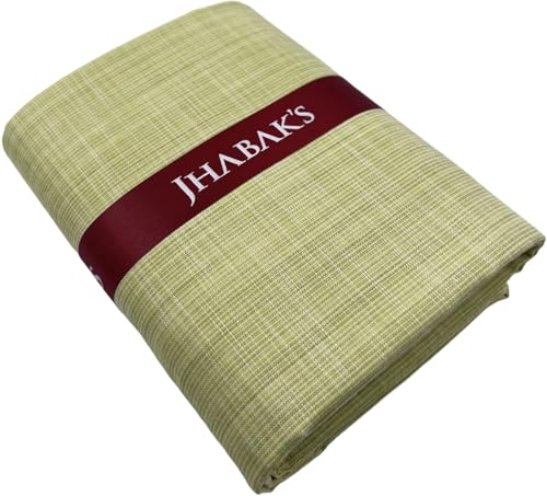 Image of JHABAK'S Unstitched Cotton Blend Solid Shirt & Trouser Fabric - 2.25 m Shirt Cloth - 1.20 m Pant Piece