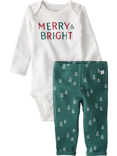 Image of little planet by carter's baby-girls 2-piece Bodysuit and Pant Set Made With Organic CottonSet