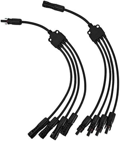 Solar Panel Connector Branch Cable 4 Send 1 Connectors 30A Waterproof 1500V with Connector Adaptor Adapter Cord Wire Connector Adapter Water Resistant Solar & Wind Power Parts &