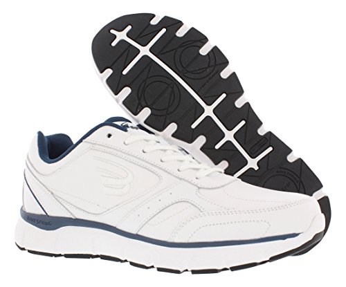 Spira Wavewalker Men's Slip Resistant Walking Shoe White/Navy - 15 6e2
