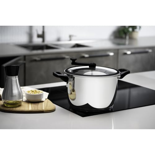 Pipoqueira Tramontina Allegra em Aço Inox com Fundo Triplo e Tampa de Vidro com Borda de Silicone 22 cm 5,6 L - Imagem 6