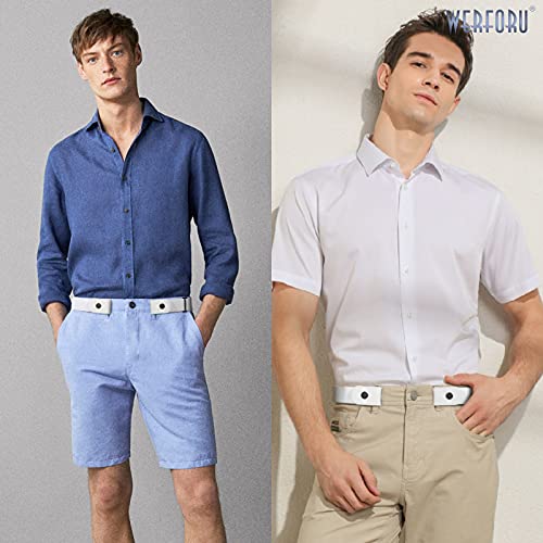 Image of WERFORU No Buckle Show Belt for Men Buckle Free Stretch Belt for Jeans Pants 1.38 Inches Wide Father's Day Gift