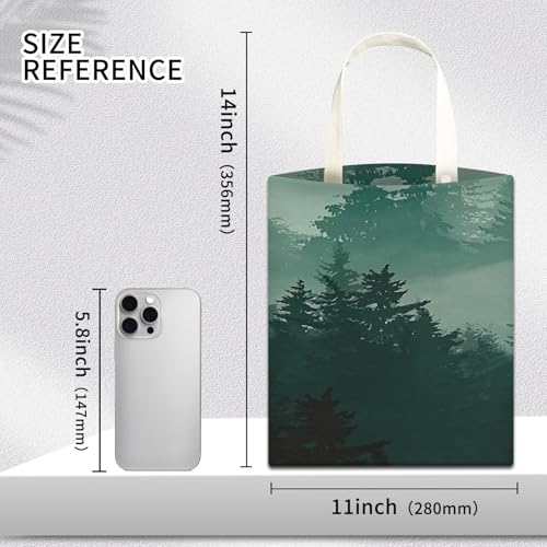 Image of Car Trash Can, Hanging Garbage Bin for Men and Women, Cute Car Organizer and Storage Bag, Canvas Vehicle Trash Can Bag Easy-to-Install Cute Green Mountain