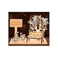 I LOVE MOM Geburtstagsgeschenk Holz - Personalisierte Geldgeschenk Box Für 18. Geburtstag