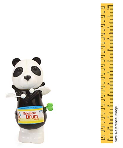 Image of Negi Melodious Wind Up Panda Toy with Drum - White Black
