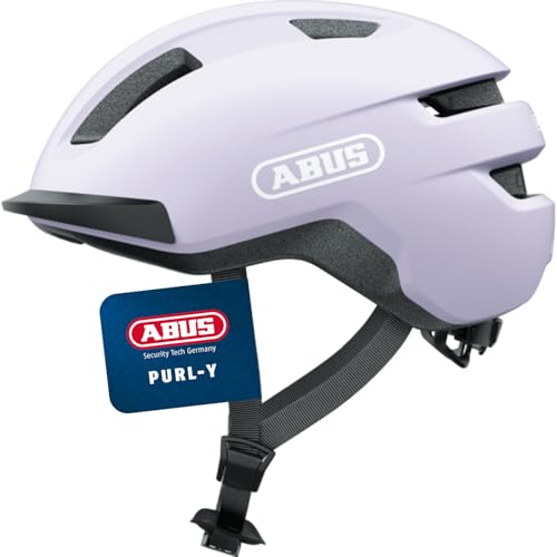 ABUS Fahrradhelm Purl-Y – geeignet für E-Bike und S-Pedelec – stylisher NTA-Schutzhelm für Erwachsene und Jugendliche – Lavendel (Light Lavender), Größe L
