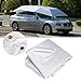 Shipenophy Tenda da Sole Tenda da Sole Tenda da Sole Proteggi Copertura Tenda da Sole Automatica Portatile Antiusura Leggera piegata per Barbecue all'aperto per Proteggere l'auto(Silver)