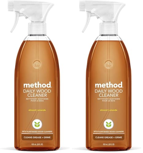 Method Daily Wood Cleaner, Plant-Based Formula that Cleans Shelves, Tables,