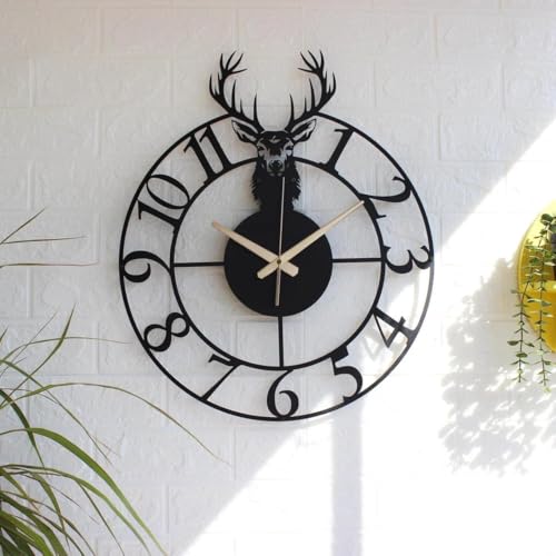 Image of Morden Metal Wall Clock for Living Room, Bedroom, Office, Kitchen, Stylish Wall Clock for Home and Hall, Designer Big Size Modern (DA-180, 60 CM)
