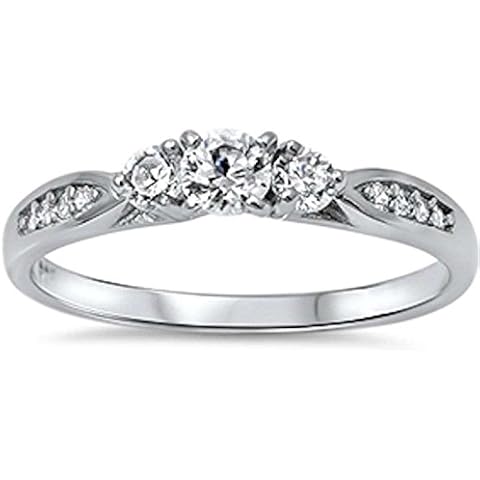 Oxford Diamond Co Cubic Zirconia Fashion Promise .925 Sterling Silver Ring Sizes 6 Cover