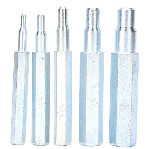 Klanata Swage Punch Kit, 5 Separate Alloy Steel Industrial Swage Punches (1/4, 5/16, 3/8, 1/2, 5/8) for Tube Expansion and Connection