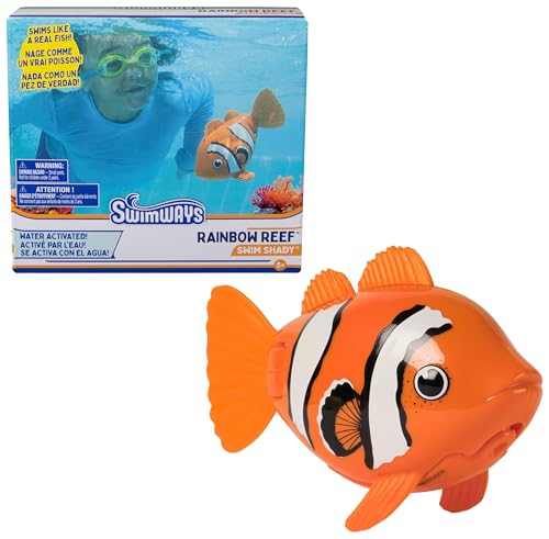 swimways rainbow reef fish toy kids swimming accessories amp water toys learn to swim pool toys for kids ages 5 amp up batteries included swim shady