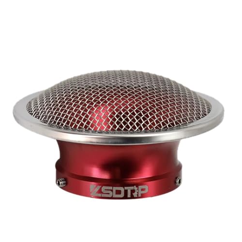 Filtre à air de moto modifié 50mm rouge pour sorties tout-terrain et sessions sur piste