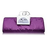 S SMAUTOP Infrared FIR Sauna Blanket Body Shaper Professional Sauna Slimming Blanket Detox Therapy Anti Ageing Beauty Machine (Purple)