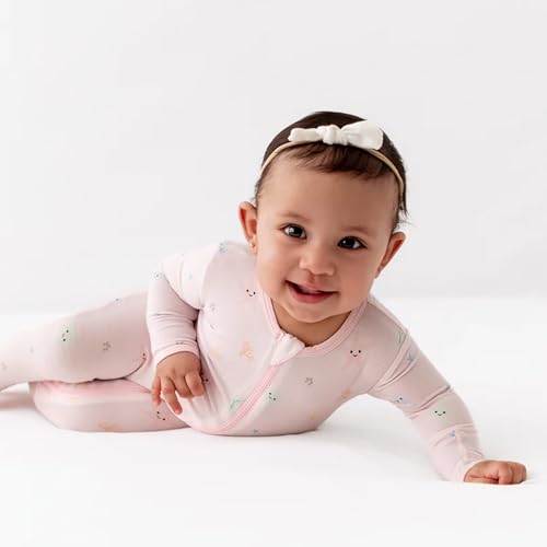 Image of Bamboo Little Soft Baby Footie Pajamas, Baby Clothes, Newborn Sleepers, 95% Viscose and 5% Spandex, 0-24 Months