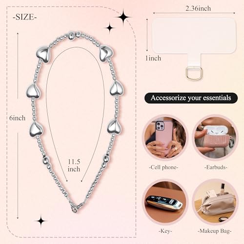 Gviewin B0D9Q44XZD Phone Charm Pearl Beaded Phone Wrist Strap thumb #4