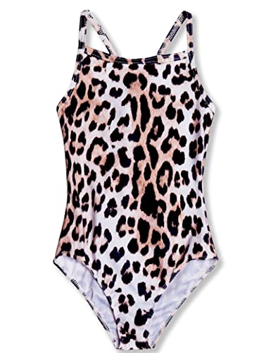 Image of TENVDA Girls One Piece Swimsuits Sport Halter Swimwear Beach Bathing Suit