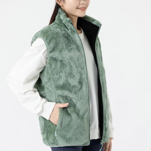 Chaqueta de abrigo de invierno para mujer ropa caliente chaleco térmico de felpa 7