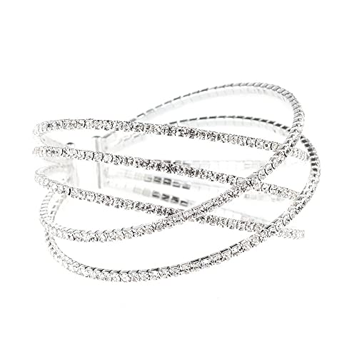 Zlatomu Bangle For Women,Fashion Punk Feng Hollow Winding Lines Bracelet, Minimalist Adjustable Armband Jewelry For Women,Personalized Fashion Accessories,White Zlatomu Bangle For Women,Fashion Punk Feng Hollow Winding Lines Bracelet, Minimalist Adjustable Armband Jewelry For Women,Personalized Fashion Accessories,White