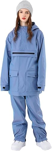 YEEFINE Traje de esquí para hombre y mujer, trajes de snowboard, unisex, para invierno, al aire libre, chaqueta de esquí y pantalones, conjunto de