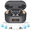 Auyeesnc BTE Hearing Aids,Rechargeable Hearing Amplifier with Noise Cancelling Adjustable Volume Control,One Pair Hearing Assist Devices with Charging Box Earplugs,Charger, 12 Eartips