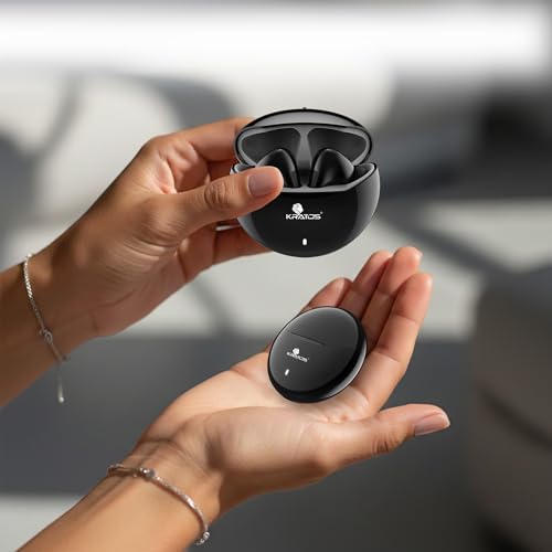 Image of Kratos TW02 Ear Buds Wireless with 30H Playtime, Noise Isolation & Clear Calls, Bluetooth Earbuds with Voice Assistant, Ear Buds with Bluetooth V 5.3 & with Type C Fast Charging, IPX5 TWS Earphones