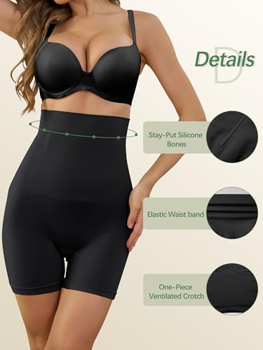 ATOG Tummy Control Shapewear Shorts High Waisted Body Shaper Seamless Shorts Butt Lifting Thigh Slimmer4