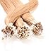 Produktbild hair2heart 100 x 1g Echthaar Microring Loop Extensions, 60cm - glatt - #27 dunkelgoldblond