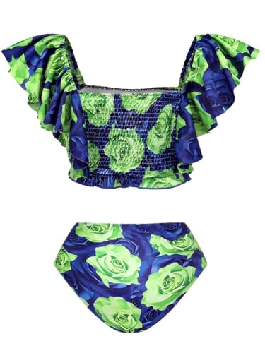 Bikini Taille Haute Fleuri Ventre Plat : Dites Adieu aux Complexes à la Plage - 3