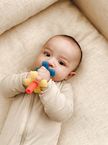 Itzy Ritzy TUBE8517 Teensy Tube Teether; Textured Hollow Baby Teething Tube That Reaches Front Teeth & Back Molars thumb #1