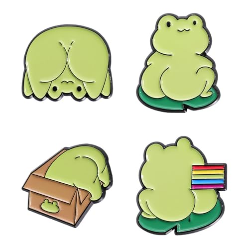 Image of Funny Animal Enamel Pins Set Corgi Frog Goose Cat Themed Badge Pins for Backpack Novelty Lapel Pins for Clothes Cartoon Brooches for Hats Bags Jackets